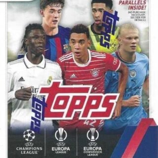 2022-23 Topps UEFA Club Competitions Soccer (Football) Blaster Box - 42 Trading Cards - Look for Lionel Messi Cards & Randomly Inserted Autographs