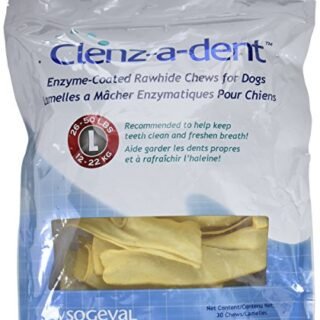CLENZ-A-DENT Clenzadent Rawhide Chews for Dogs Large (30 ct)