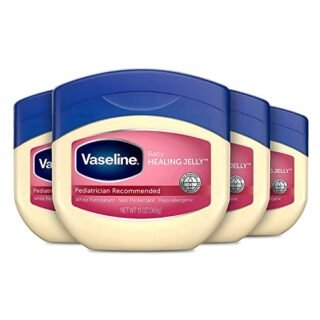 Vaseline 100% Pure Petroleum Jelly, Baby Skin Protectant, 13 Oz,Pack of 4