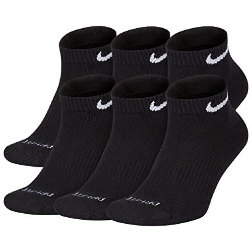 Men's Nike DRI-FIT 6-pk. Low-Cut Performance Socks, S 8-12 (BLACK) (BLACK) (BLACK)