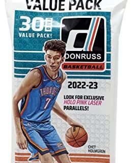 2022-23 Donruss NBA Basketball Jumbo Cello Value Fat Pack - 30 Trading Cards Inside - Look for Exclusive Holo Pink Laser Parallels
