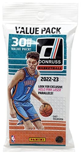 2022-23 Donruss NBA Basketball Jumbo Cello Value Fat Pack - 30 Trading Cards Inside - Look for Exclusive Holo Pink Laser Parallels
