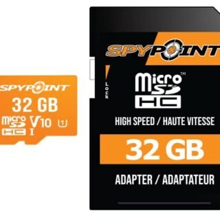 SPYPOINT 32GB Micro SD Memory Card Trail for Cameras | Adapter Media Storage for Trail and Game Cameras Designed | Used in Hunting and Trail Cams (Class 10 Speed)