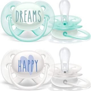 Philips Avent Ultra Soft/Doux Pacifier, 0-6 Months 4 Pieces