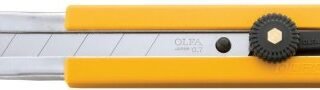 OLFA 25mm Extra Heavy-Duty Utility Knife (H-1) - Multi-Purpose Custom Cutting Depth Utility Knife w/ Anti Slip Grip & Snap-Off Blade, Replacement Blades: Any OLFA 25mm Blade