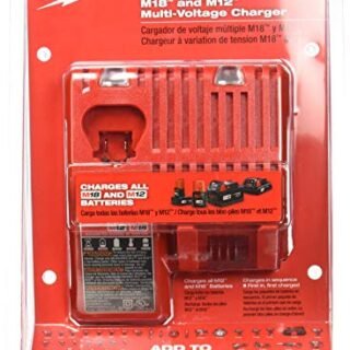 Milwaukee 48-59-1812 M12 or M18 18V and 12V Multi Voltage Lithium Ion Battery Charger w/ Onboard Fuel Gauge