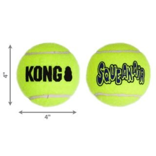 KONG Air Dog Squeaker Tennis Ball X-Large - 1 Pack - Pack of 4