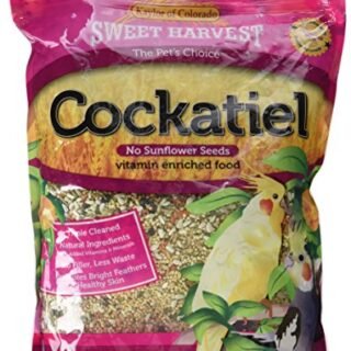 Sweet Harvest Cockatiel Bird Food (No Sunflower Seeds), 4 lbs Bag - Seed Mix for Cockatiels