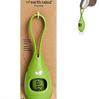 Earth Rated Dog Poop Bag Holder with Dog Poop Bags, Durable and Guaranteed Leakproof, Lavender Scented, 1 Dispenser and 15 Bags