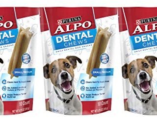 Purina Alpo Dental Chews 10 Count (Pack of 3) Small/Medium Daily Dental Dog Snacks