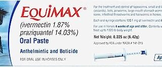 Equimax 14.03 Praziquantel/1.87 Ivermectin Paste
