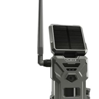 SPYPOINT Flex-S Solar Outdoor Cellular Trail Camera, Integrated Solar Panel, On-Demand Capable, LTE Connectivity, 100-foot Flash/Detection Range, 0.3S Trigger Speed, Internal Battery
