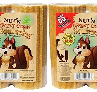 C&S 2 Pack of Nut 'N Sweet Corn Squirrelog Refills, 2 Logs each, Alternative to Corn for Squirrel Feeders