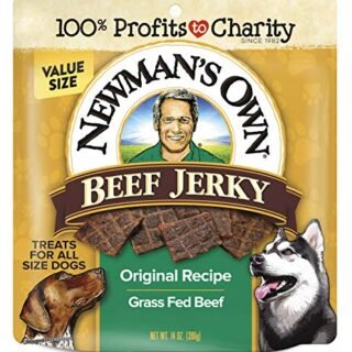 Newman's Own Beef Jerky Treats for Dogs, Original Recipe, 14 oz Bag