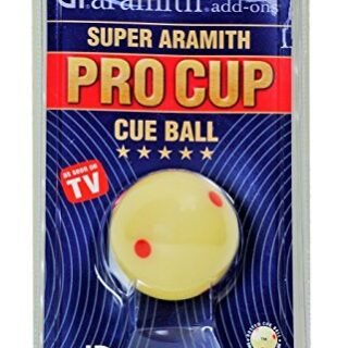 Aramith 2-1/4" Regulation Size Billiard/Pool Ball: Super Pro Cup Cue Ball with 6 Red Dots