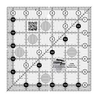 Creative Grids Quilt Ruler 6-1/2in Square - CGR6