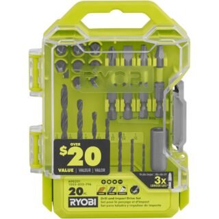 RYOBI 20 PC. Drill and Impact Drive Set