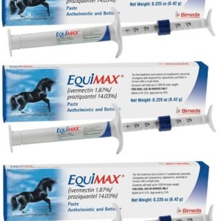 (3 Pack) Bimeda Equimax Horse Wormer Ivermectin 1.87 Percent and Praziquantel 14.03Percent Paste Tube