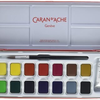 Caran d'Ache Gouache Studio 15 Assorted Colors Set in Metal Tin