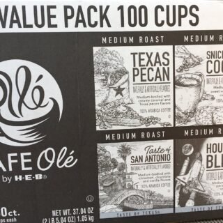 100 cups- Cafe Ole Value Pack-Texas Pecan, San Antonio, Houston, and Snickernut--100 cups